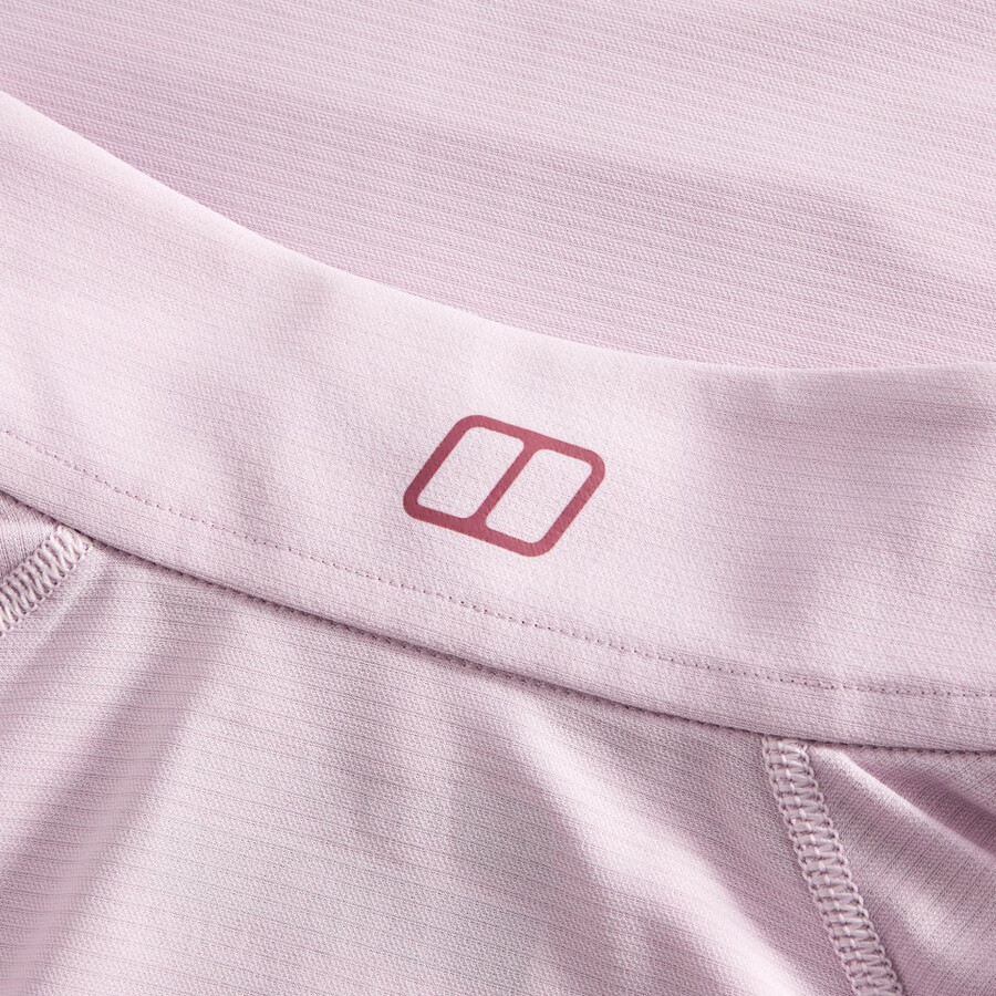 la mujer 247 mitad zip tech de manga larga camiseta - rosa berghaus