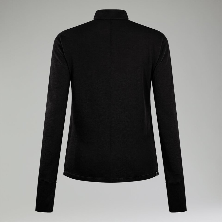 la mujer ivyhill media cremallera superior - negro berghaus