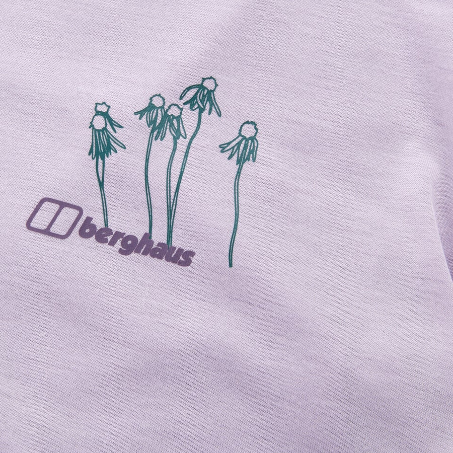 las mujeres de la equinácea camiseta de manga corta púrpura berghaus