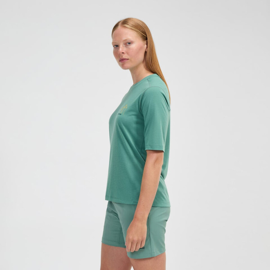 las mujeres de la equinácea camiseta de manga corta - verde berghaus