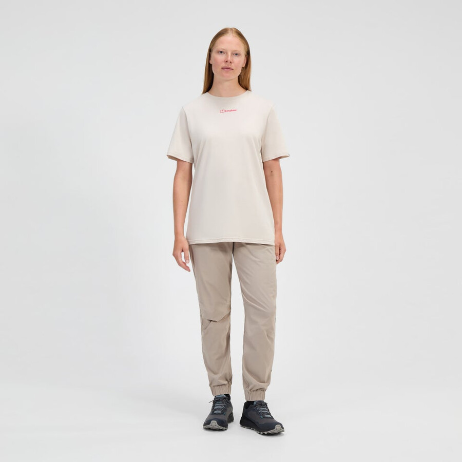 las mujeres de montaje de la botánica camiseta de manga corta de color gris berghaus
