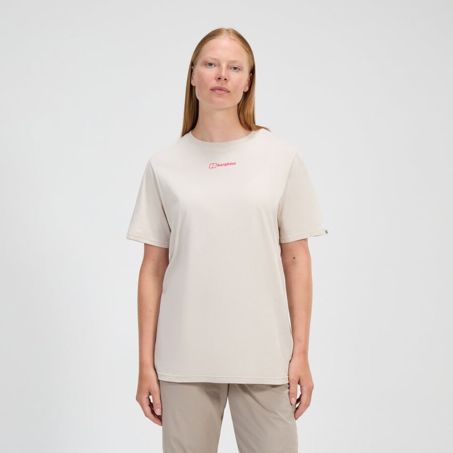 las mujeres de montaje de la botánica camiseta de manga corta de color gris berghaus