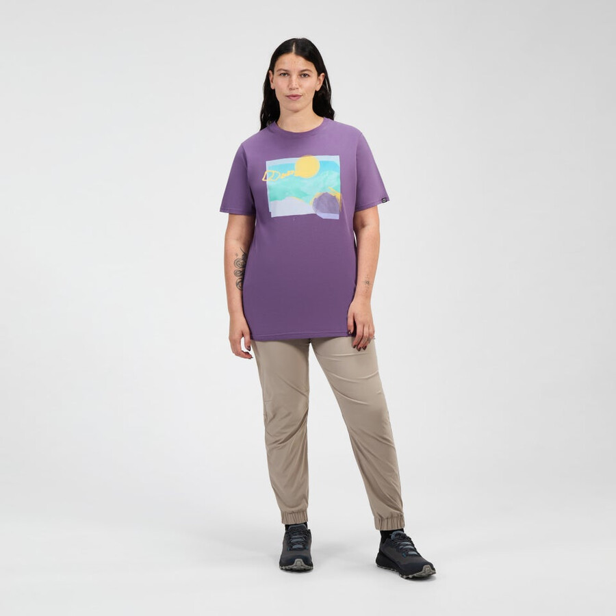 las mujeres de la colina de hazed camiseta de manga corta púrpura berghaus