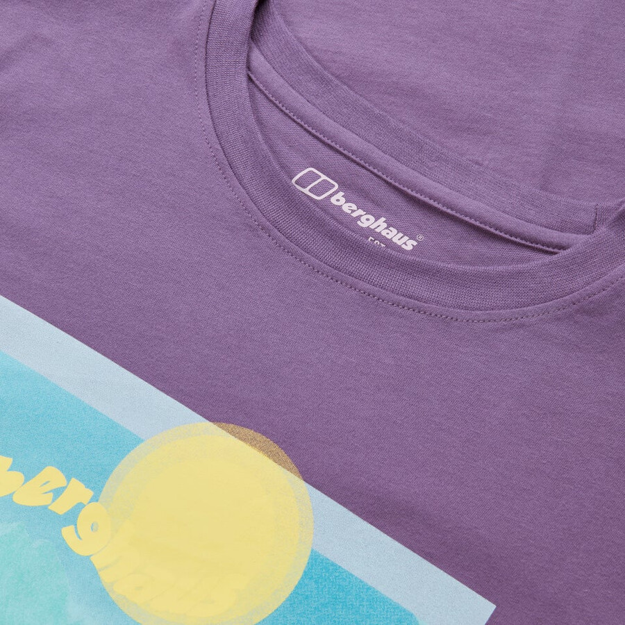 las mujeres de la colina de hazed camiseta de manga corta púrpura berghaus