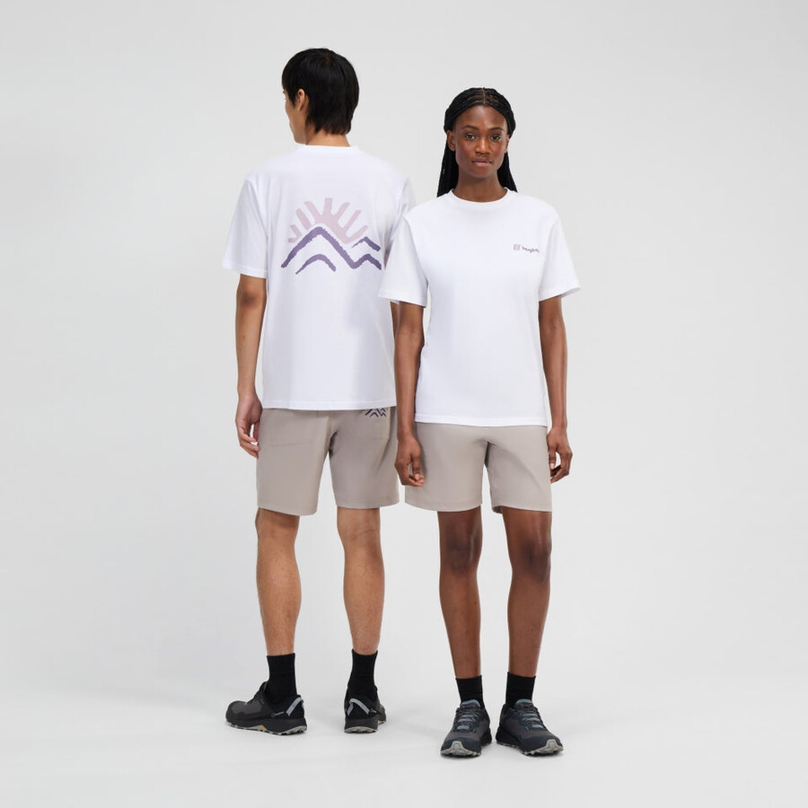 unisex tomaban el sol pico de camiseta de manga corta - blanco berghaus