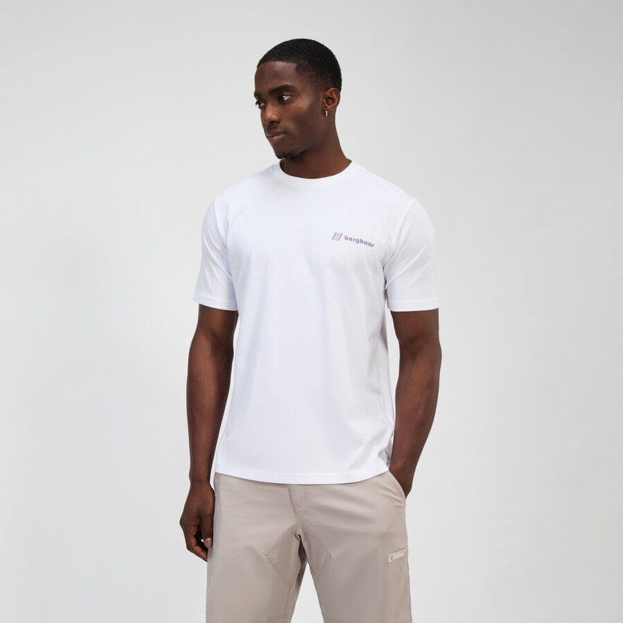 unisex tomaban el sol pico de camiseta de manga corta - blanco berghaus