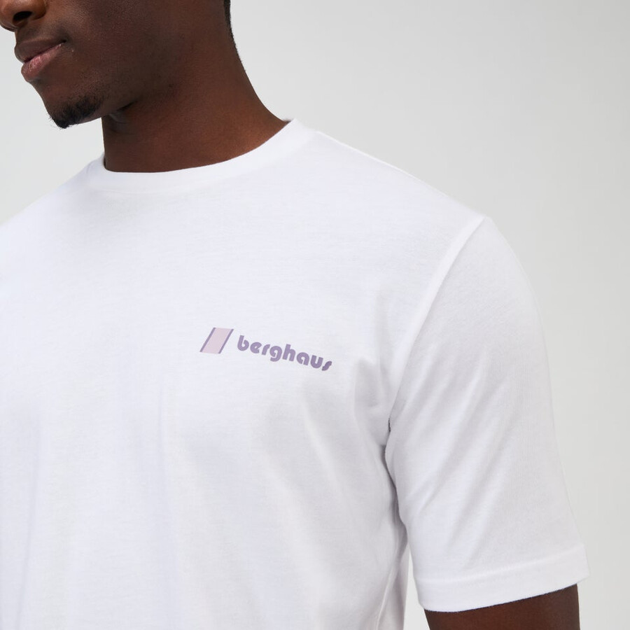 unisex tomaban el sol pico de camiseta de manga corta - blanco berghaus