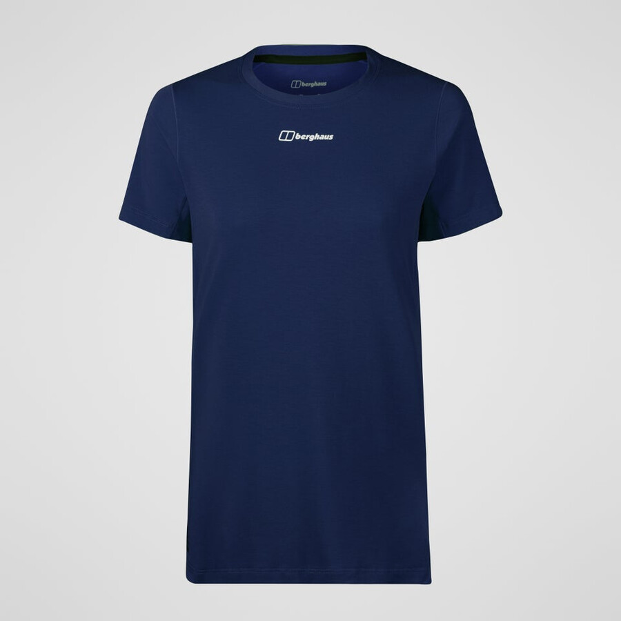 de las mujeres berghaus delta de manga corta tech tee - azul berghaus