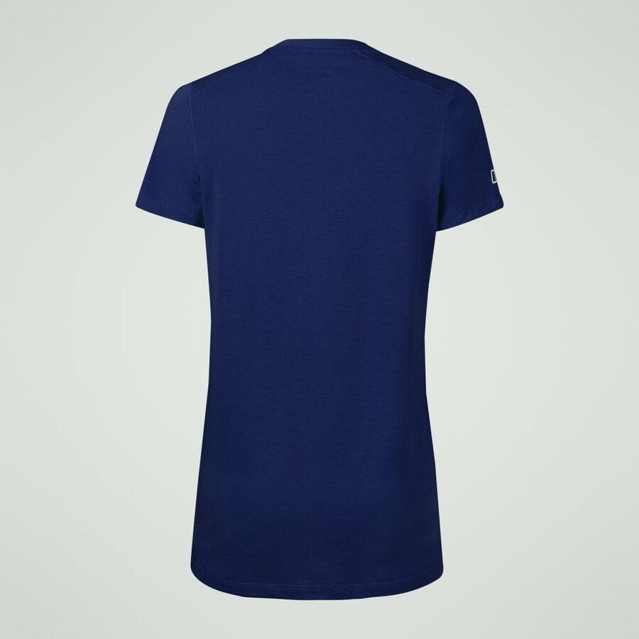 de las mujeres berghaus delta de manga corta tech tee - azul berghaus