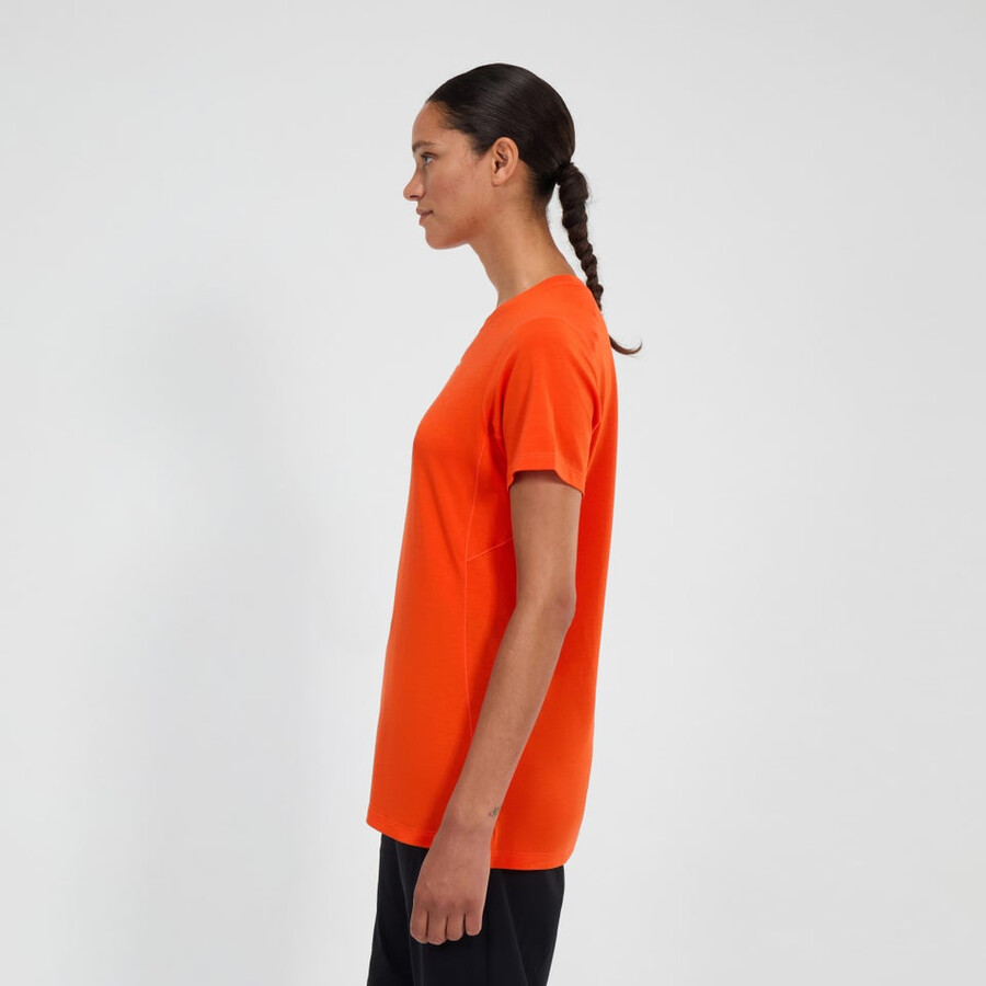 de las mujeres berghaus delta de manga corta tech - camiseta naranja berghaus
