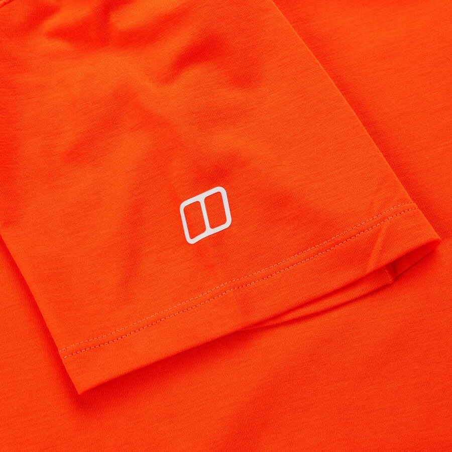 de las mujeres berghaus delta de manga corta tech - camiseta naranja berghaus