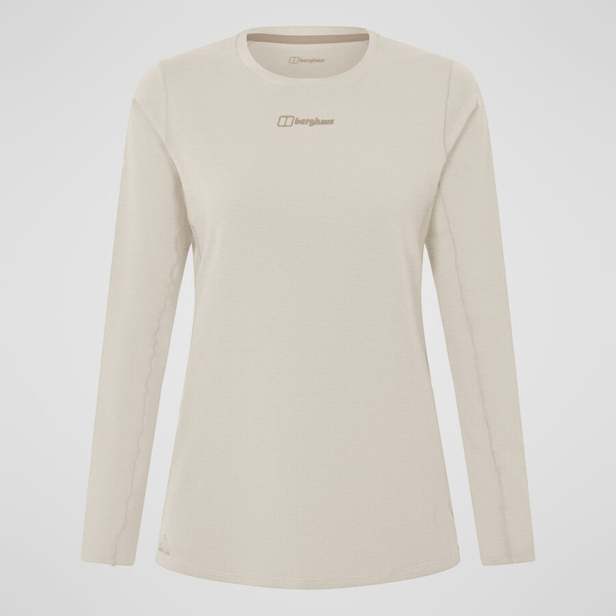 las mujeres del delta tech de manga larga - camiseta gris berghaus