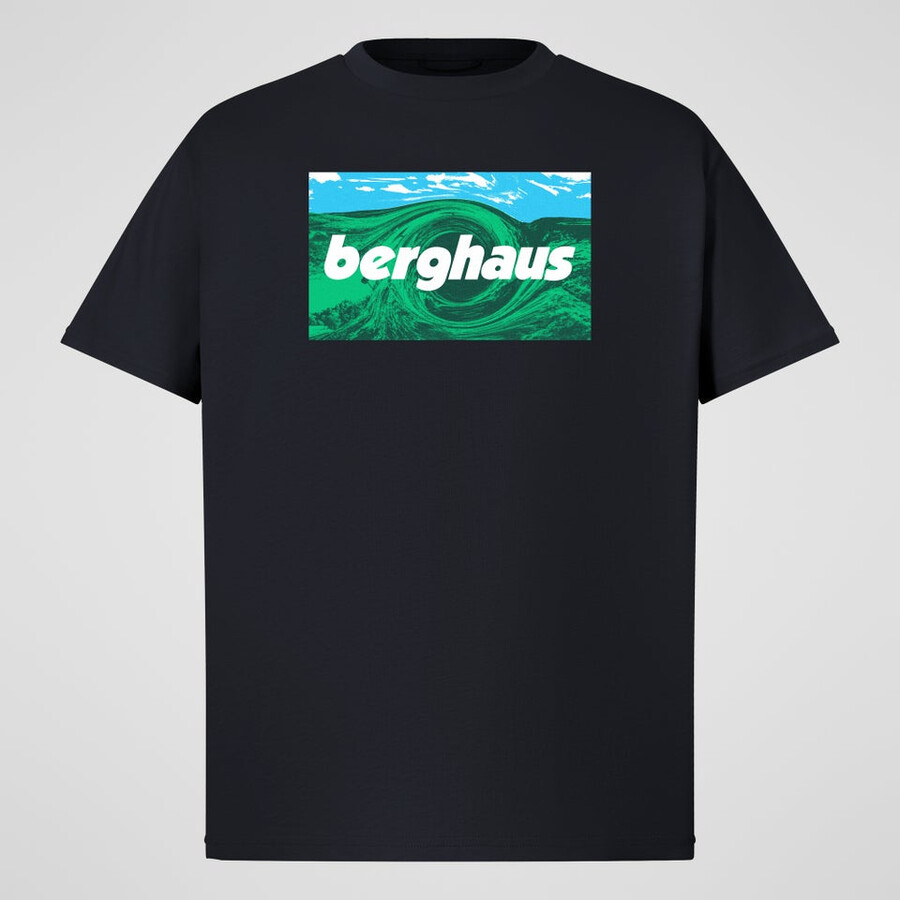unisex trenzado cielos camiseta - negro berghaus