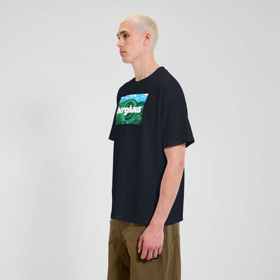 unisex trenzado cielos camiseta - negro berghaus