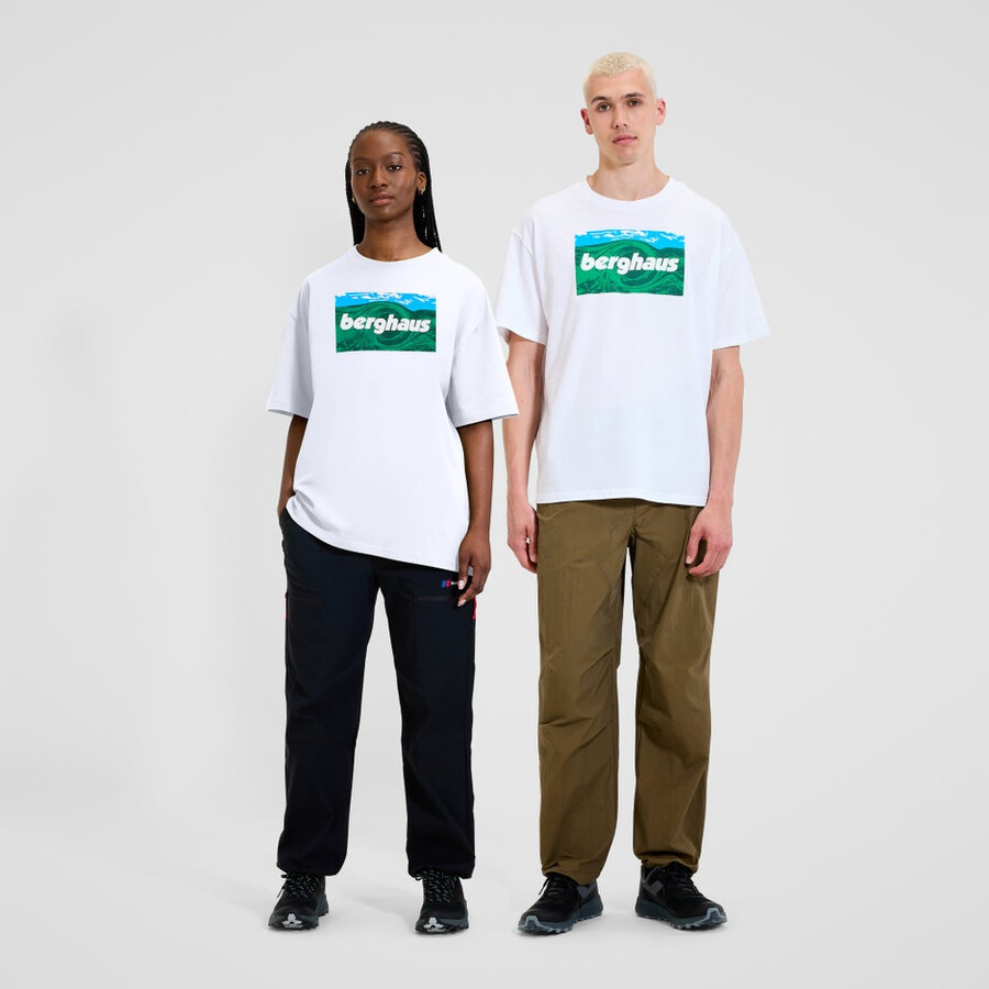 unisex trenzado cielos camiseta - blanco berghaus
