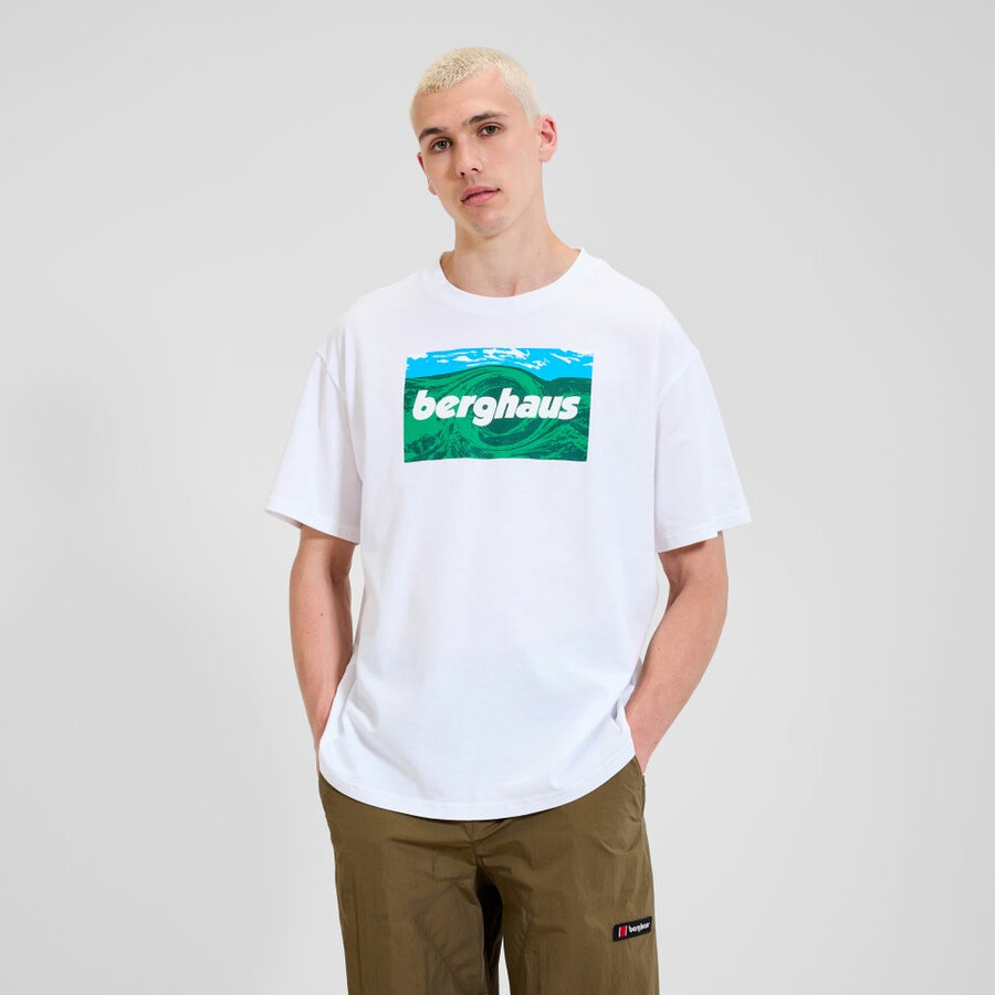 unisex trenzado cielos camiseta - blanco berghaus