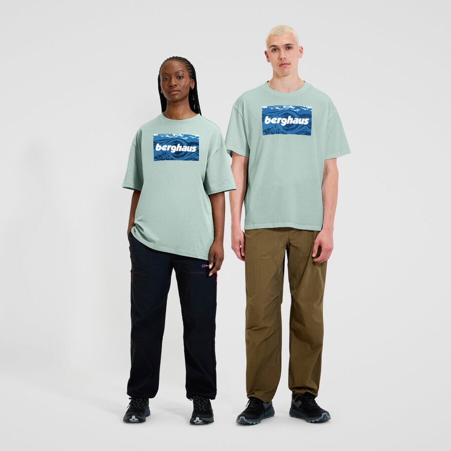 unisex trenzado cielos - camiseta verde berghaus