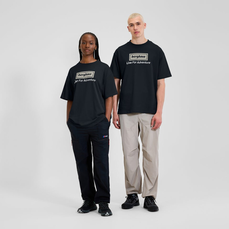 unisex de turismo de aventura camiseta - negro berghaus