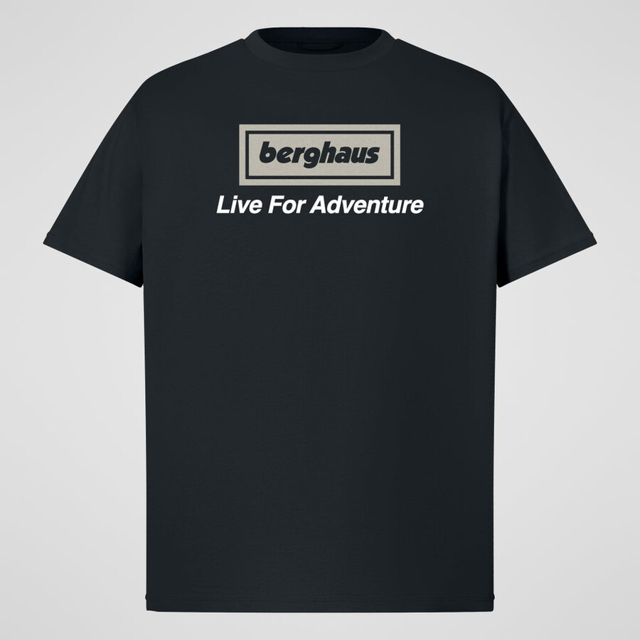 unisex de turismo de aventura camiseta - negro berghaus