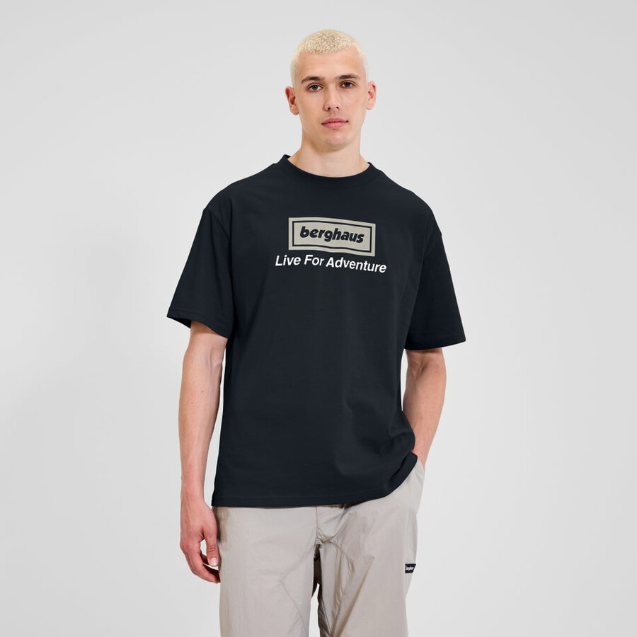 unisex de turismo de aventura camiseta - negro berghaus