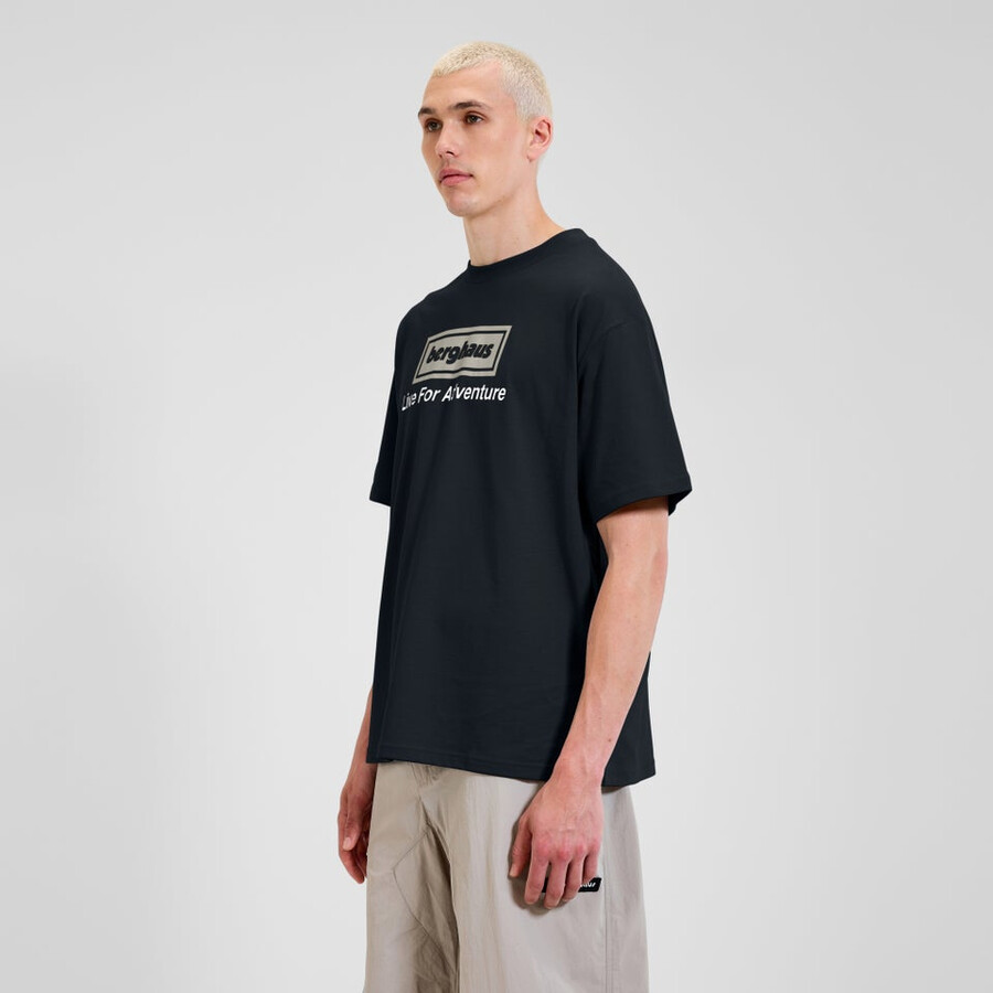 unisex de turismo de aventura camiseta - negro berghaus