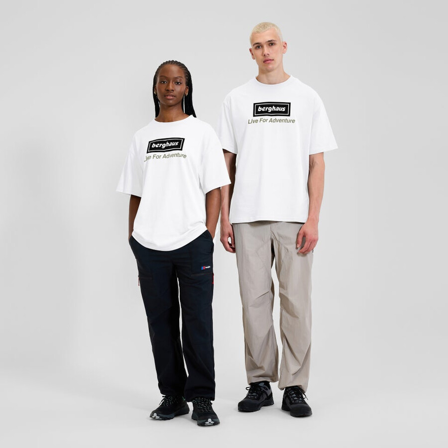 unisex de turismo de aventura camiseta - blanco berghaus