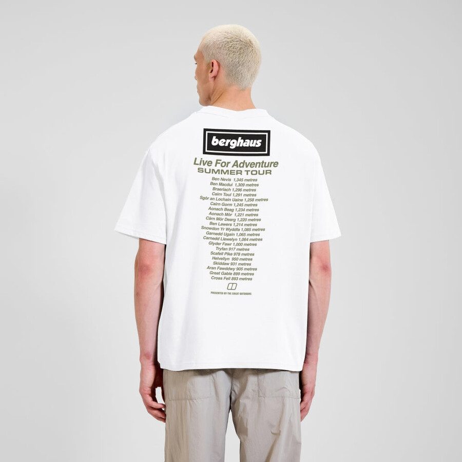 unisex de turismo de aventura camiseta - blanco berghaus