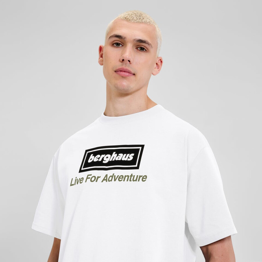 unisex de turismo de aventura camiseta - blanco berghaus