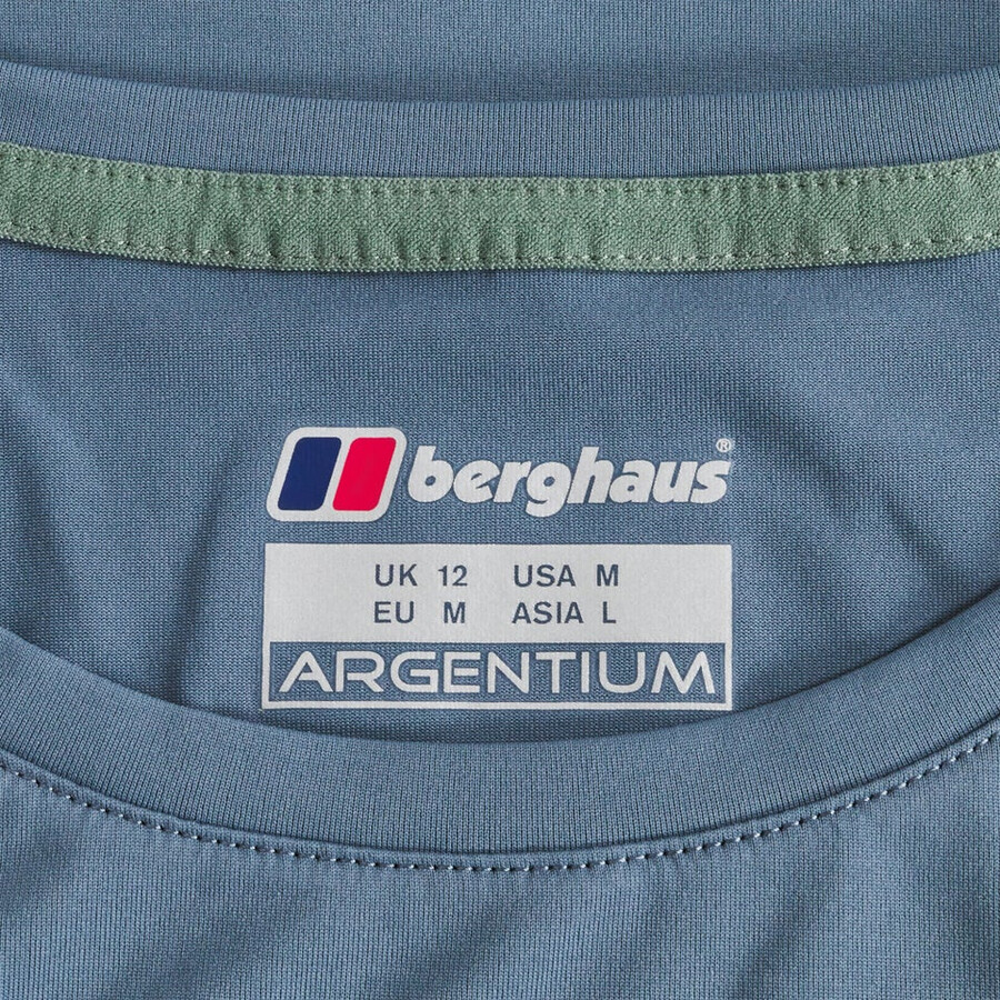 la mujer demleby tech tee - azul berghaus