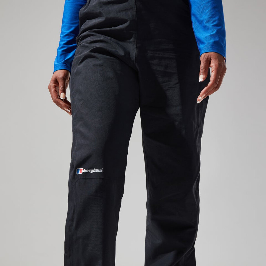 las mujeres del escalador de gore-tex pantalones - negro berghaus