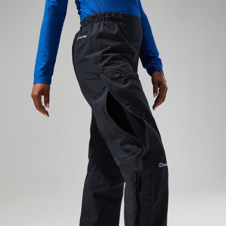 las mujeres del escalador de gore-tex pantalones - negro berghaus