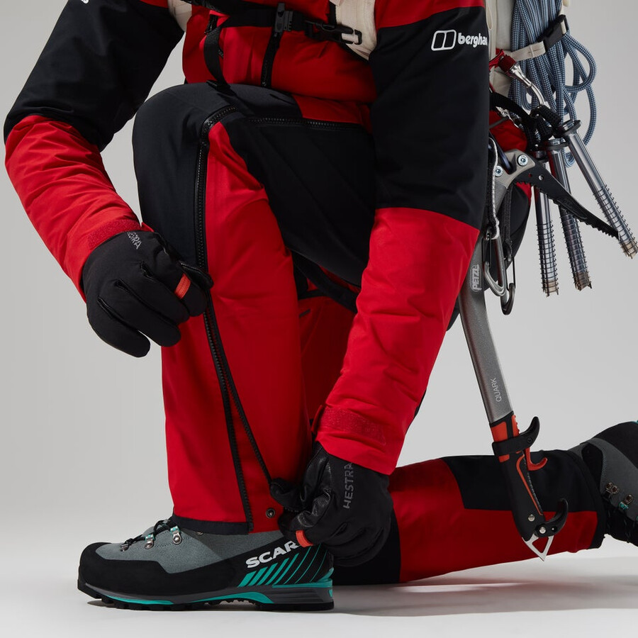 las mujeres del mtn guía de gore-tex pro pantalón rojonegro berghaus