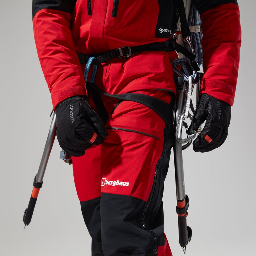 las mujeres del mtn guía de gore-tex pro pantalón rojonegro berghaus