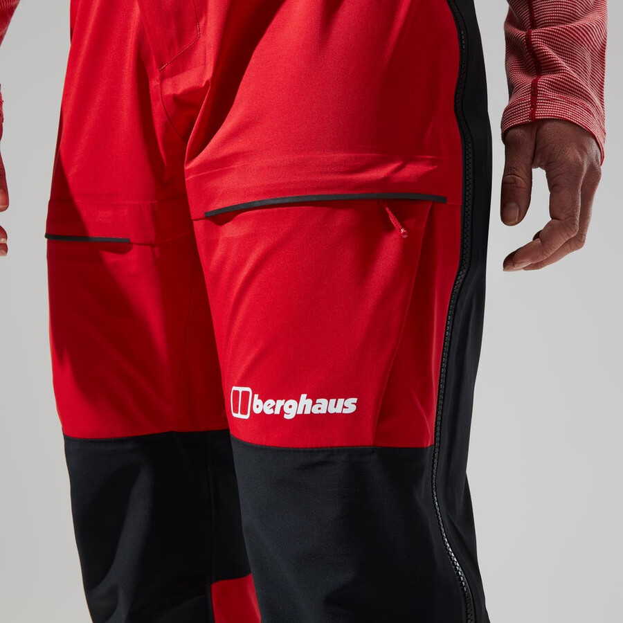 las mujeres del mtn guía de gore-tex pro pantalón rojonegro berghaus