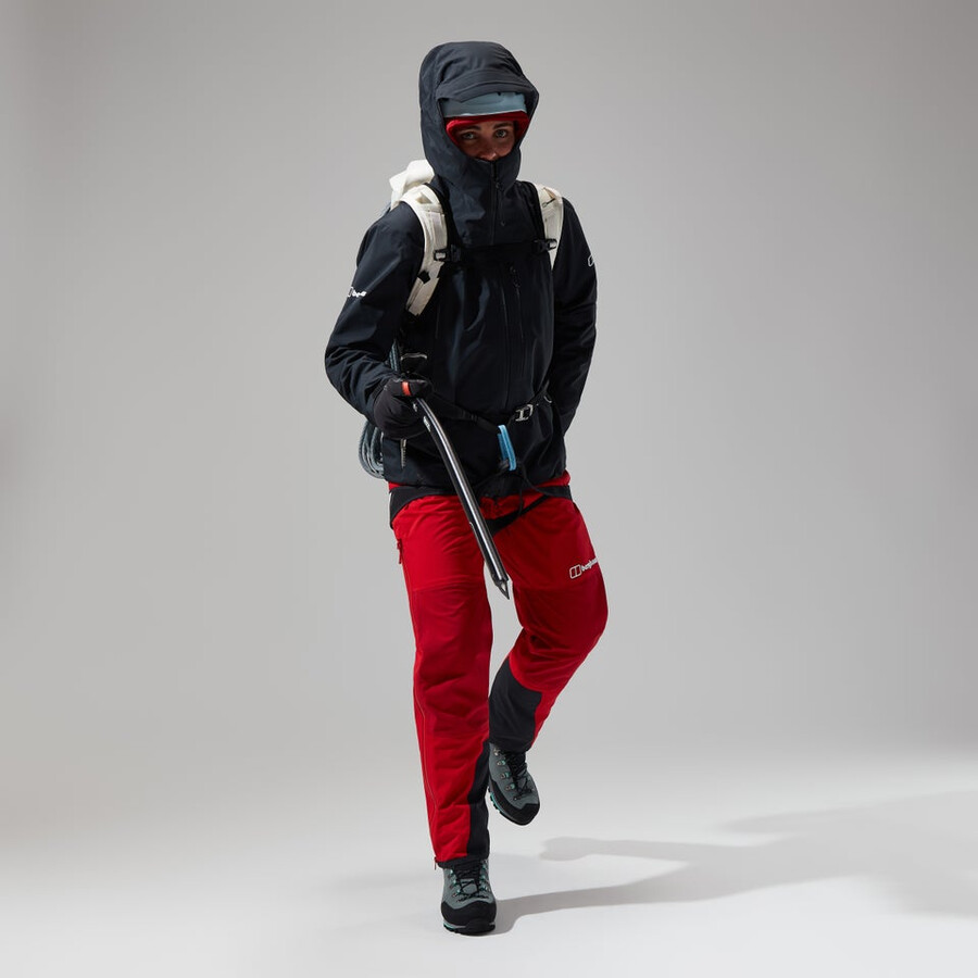 las mujeres del mtn buscador de gore-tex pantalón rojo berghaus