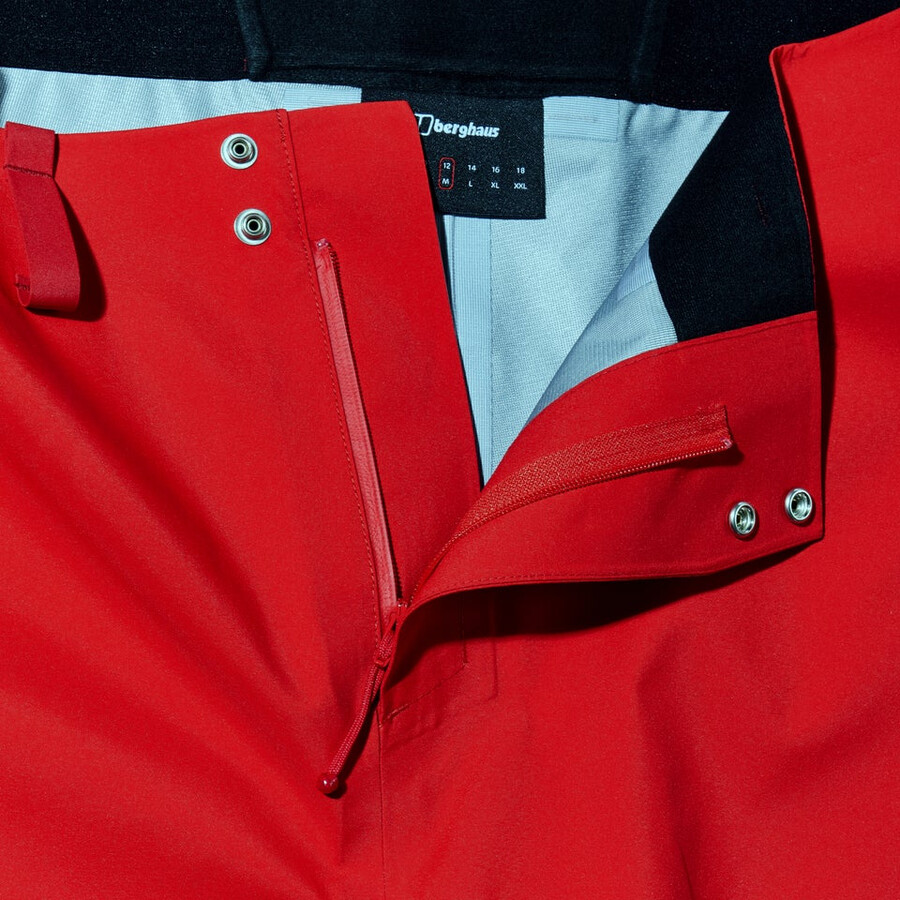 las mujeres del mtn buscador de gore-tex pantalón rojo berghaus