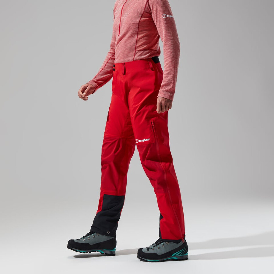las mujeres del mtn buscador de gore-tex pantalón rojo berghaus