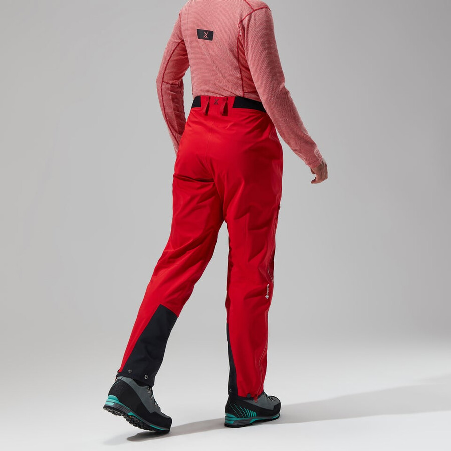 las mujeres del mtn buscador de gore-tex pantalón rojo berghaus