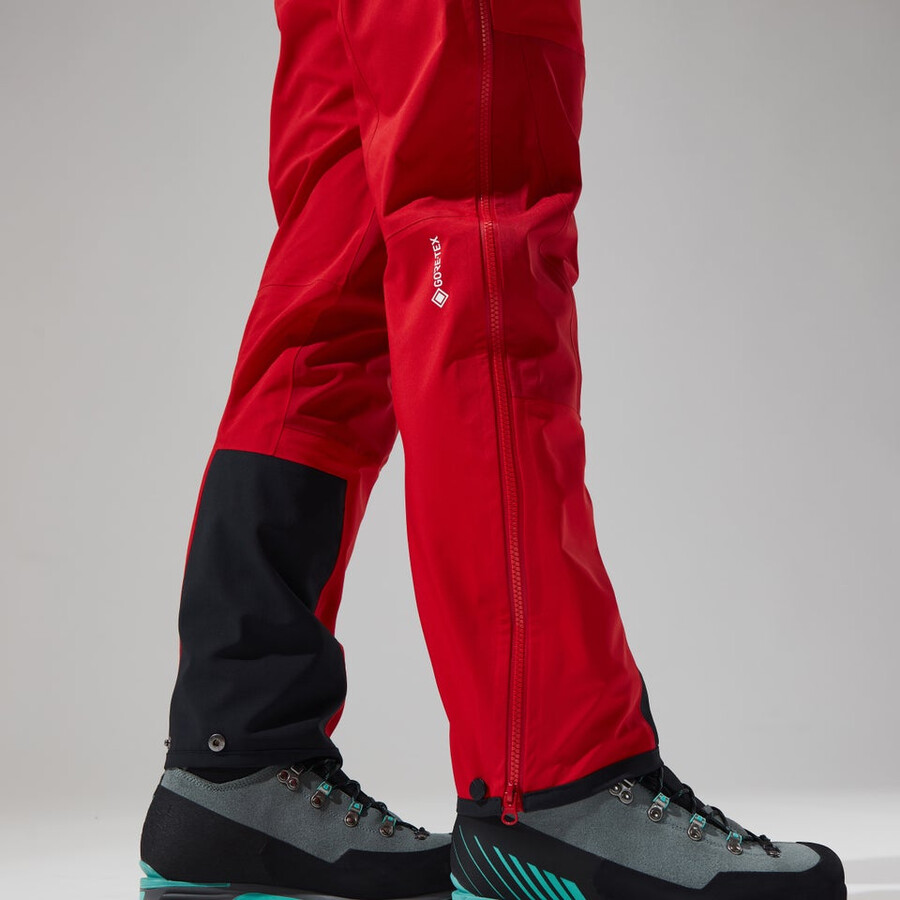 las mujeres del mtn buscador de gore-tex pantalón rojo berghaus