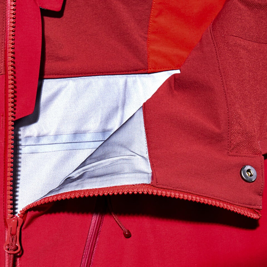 las mujeres del mtn areté descender de gore-tex pantalones bib - rojo berghaus