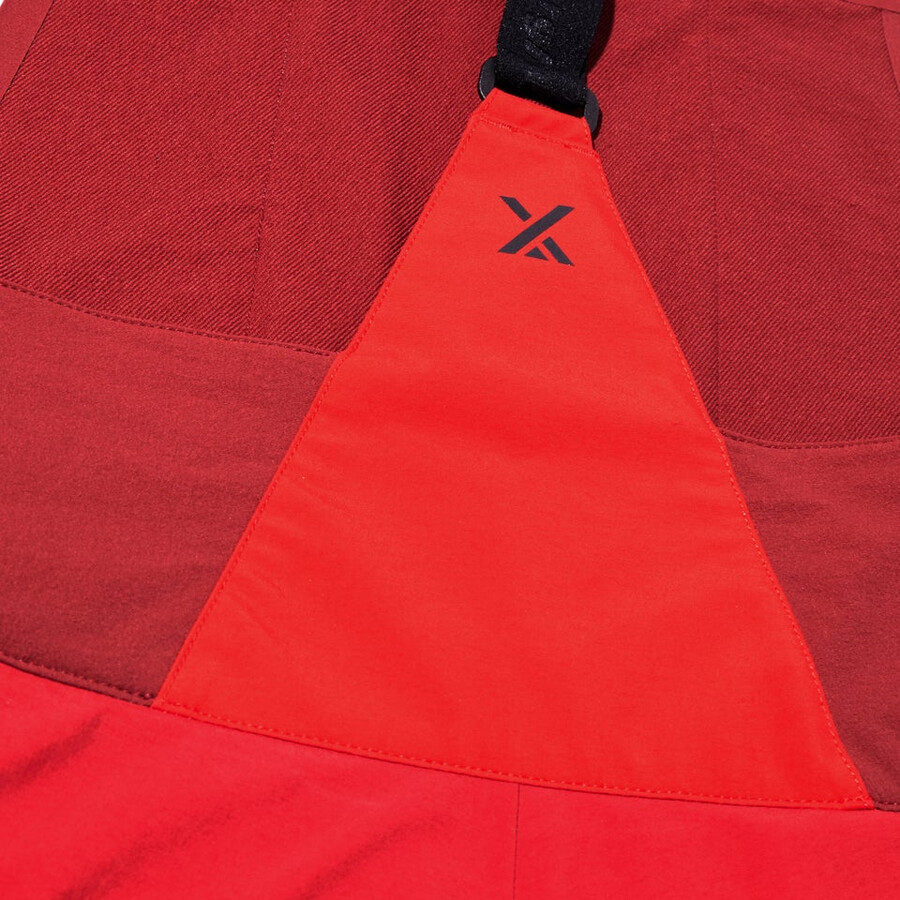 las mujeres del mtn areté descender de gore-tex pantalones bib - rojo berghaus