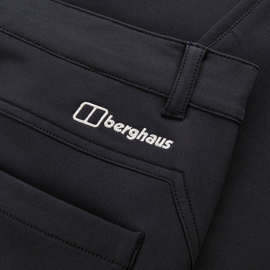 las mujeres cotidiana del flaco stretch pant negro berghaus