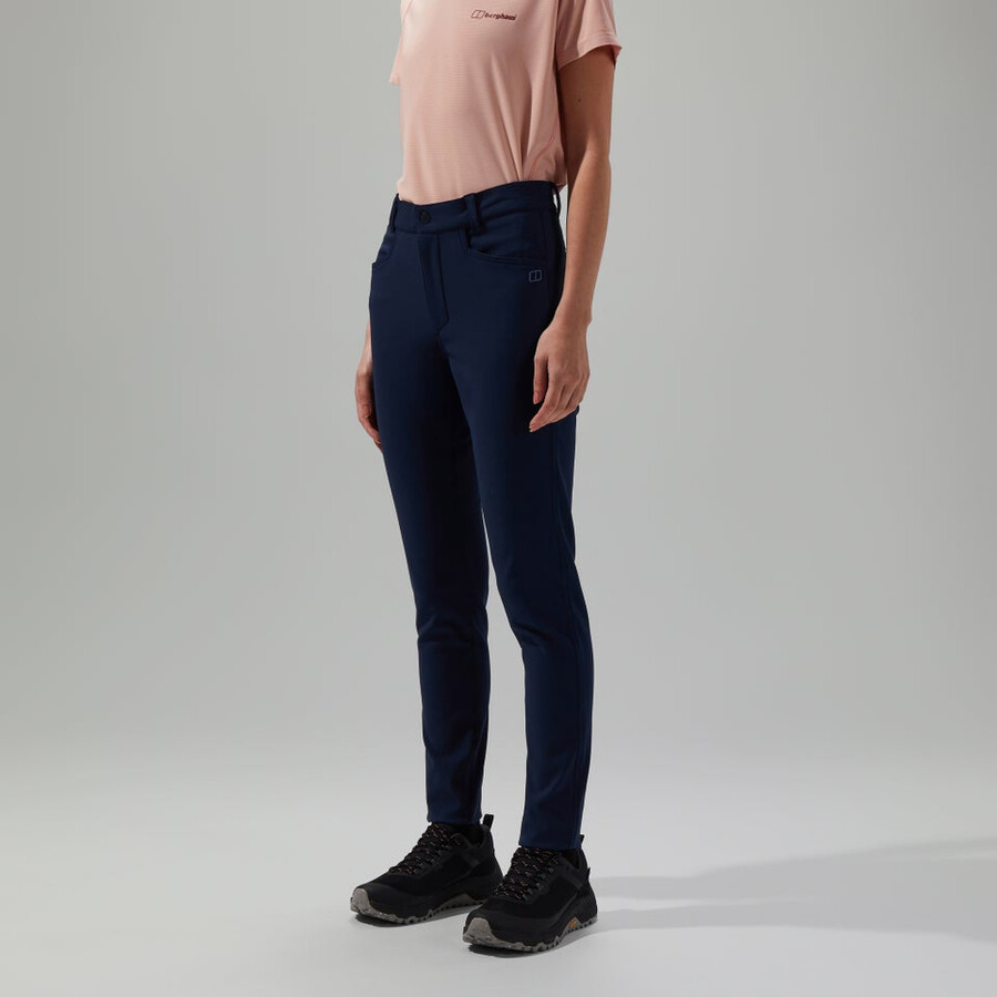 las mujeres cotidiana del flaco tramo pantalón azul berghaus