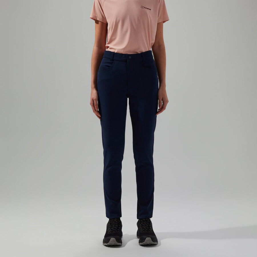 las mujeres cotidiana del flaco tramo pantalón azul berghaus