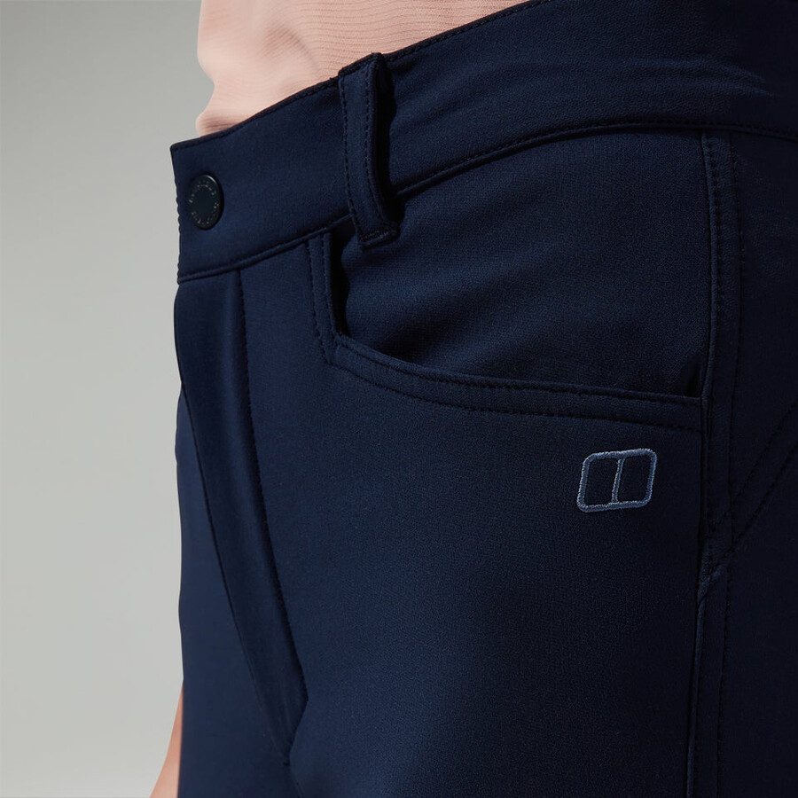 las mujeres cotidiana del flaco tramo pantalón azul berghaus