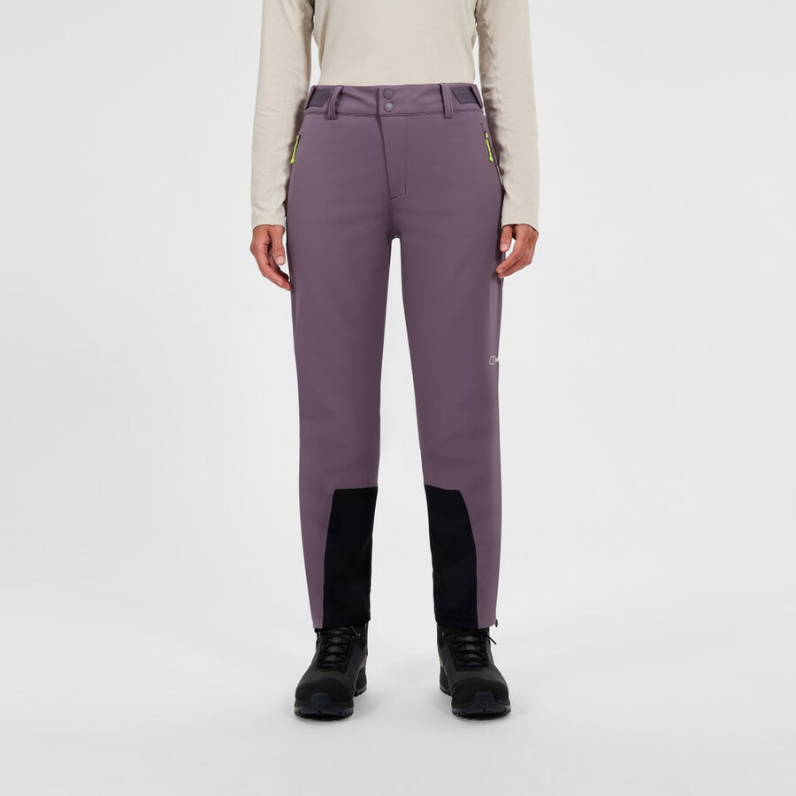 la mujer ridge-roamer softshell pant - púrpura berghaus