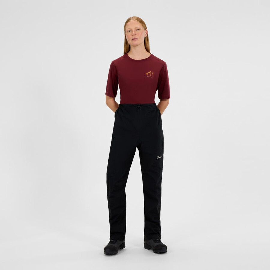 las mujeres del escalador de gore-tex pantalones - negro berghaus