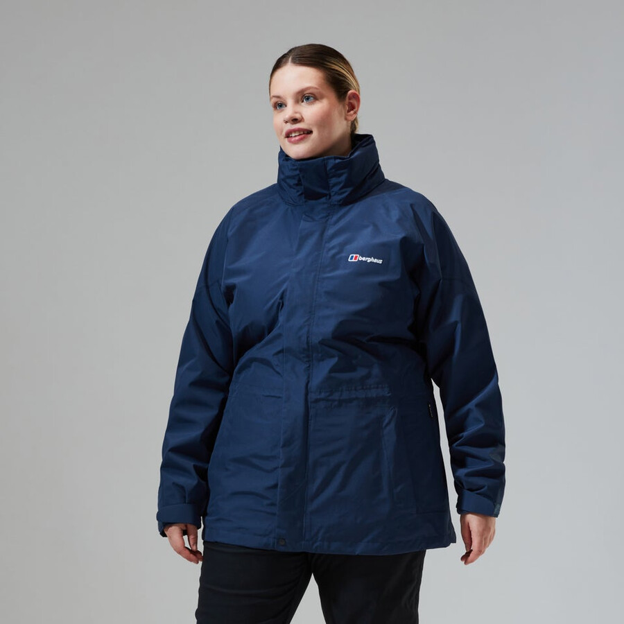 la mujer glissade gore-tex interactivo de la chaqueta - azul oscuro berghaus