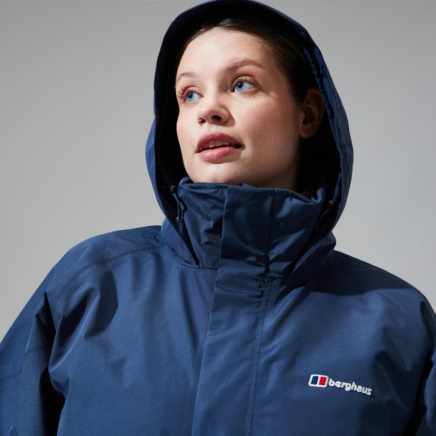 la mujer glissade gore-tex interactivo de la chaqueta - azul oscuro berghaus
