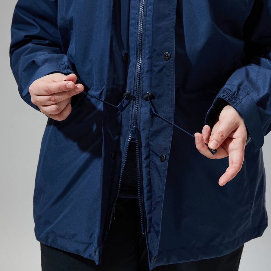 la mujer glissade gore-tex interactivo de la chaqueta - azul oscuro berghaus